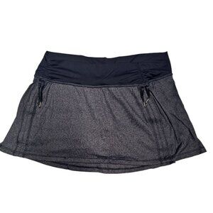 Lululemon‎ Athletic Skort Gray Cinch Stretch Mini Sports Swim Tennis Womens 10